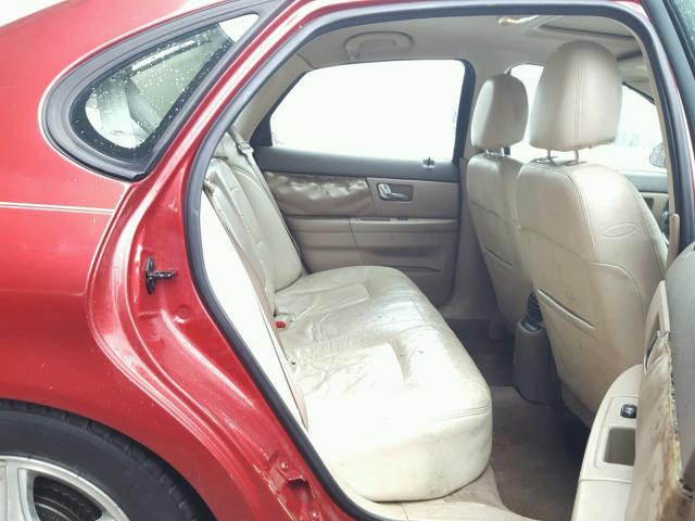 1FAHP56S11A275883 - 2001 FORD TAURUS SEL RED photo 6