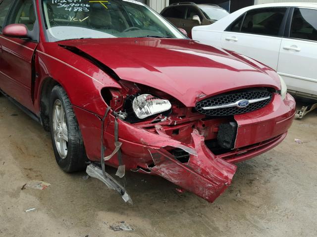 1FAHP56S11A275883 - 2001 FORD TAURUS SEL RED photo 9