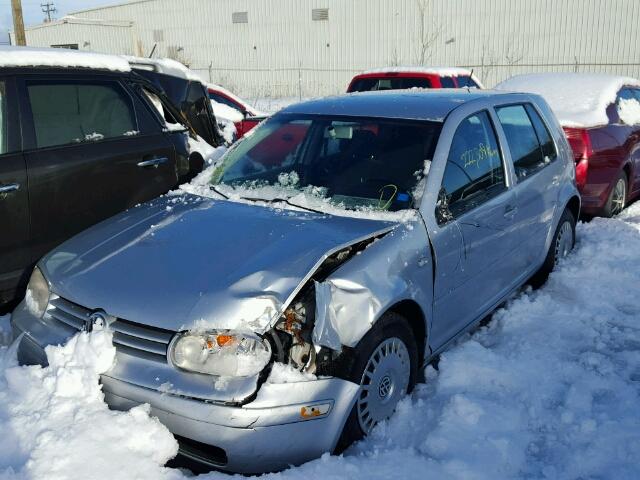 9BWGB61J124057103 - 2002 VOLKSWAGEN GOLF GLS SILVER photo 2