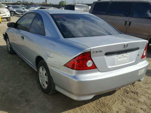 1HGEM22385L014698 - 2005 HONDA CIVIC DX V SILVER photo 3