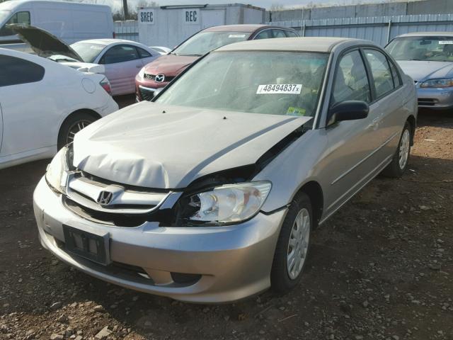 2HGES16514H636566 - 2004 HONDA CIVIC LX BEIGE photo 2