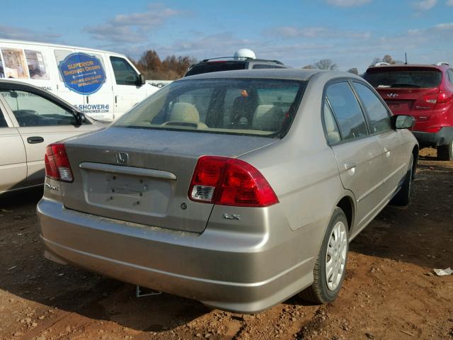 2HGES16514H636566 - 2004 HONDA CIVIC LX BEIGE photo 4