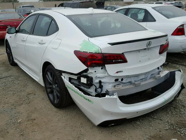 19UUB2F61JA001920 - 2018 ACURA TLX TECH+A WHITE photo 3