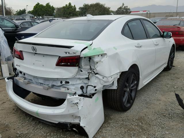 19UUB2F61JA001920 - 2018 ACURA TLX TECH+A WHITE photo 4