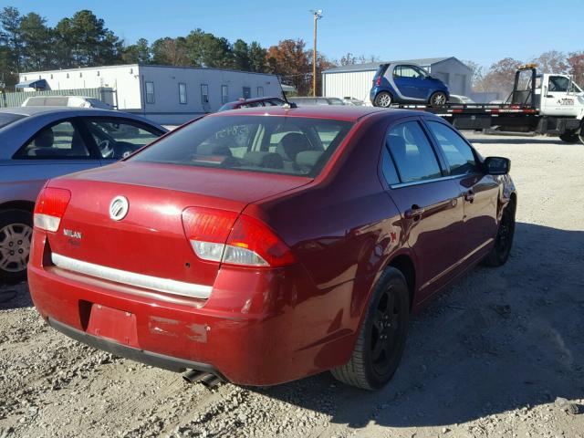 3MEHM0HA6AR620324 - 2010 MERCURY MILAN BURGUNDY photo 4