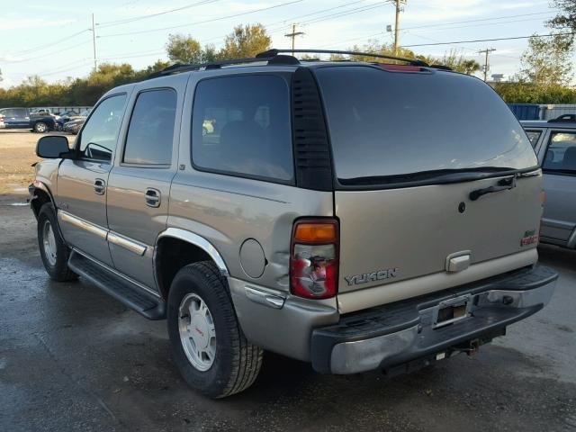 1GKEC13V82J196152 - 2002 GMC YUKON BEIGE photo 3