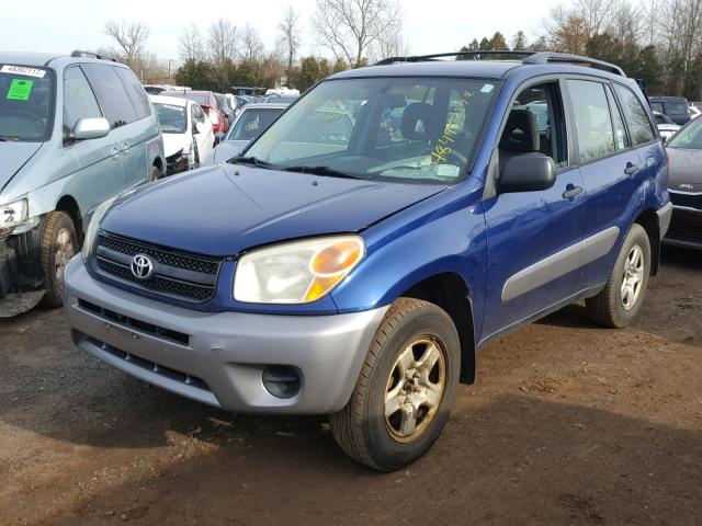 JTEHD20VX46006739 - 2004 TOYOTA RAV4 BLUE photo 2