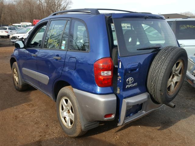 JTEHD20VX46006739 - 2004 TOYOTA RAV4 BLUE photo 3