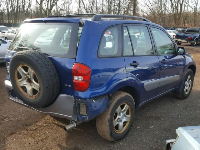 JTEHD20VX46006739 - 2004 TOYOTA RAV4 BLUE photo 4