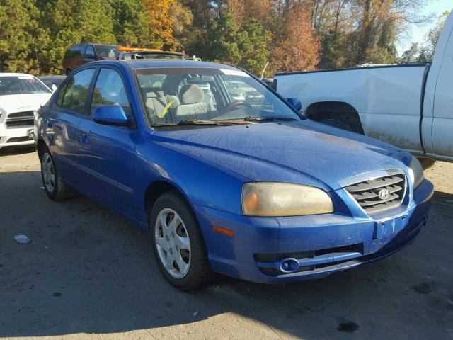 KMHDN46D54U872608 - 2004 HYUNDAI ELANTRA GL BLUE photo 1