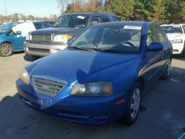 KMHDN46D54U872608 - 2004 HYUNDAI ELANTRA GL BLUE photo 2