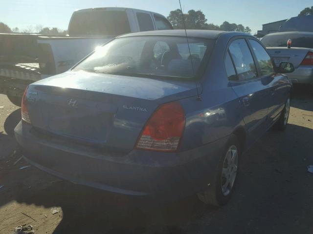 KMHDN46D54U872608 - 2004 HYUNDAI ELANTRA GL BLUE photo 4