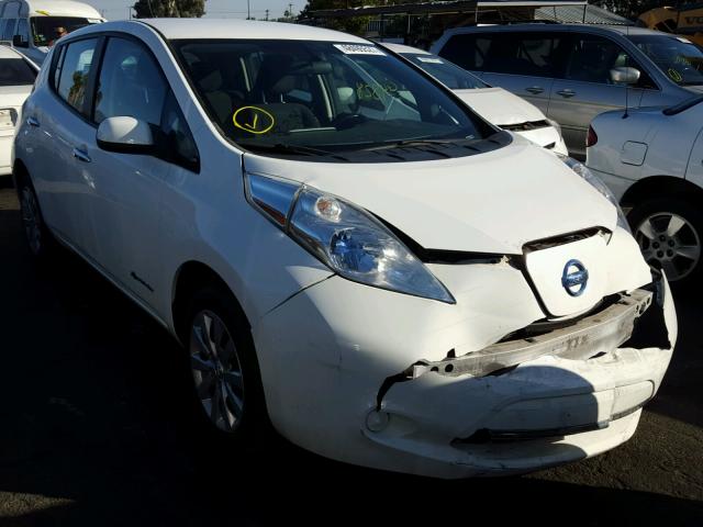 1N4AZ0CP4DC400608 - 2013 NISSAN LEAF S WHITE photo 1