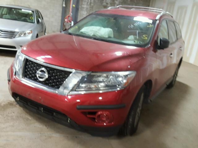 5N1AR2MM0EC704686 - 2014 NISSAN PATHFINDER RED photo 2