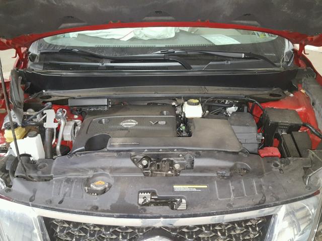 5N1AR2MM0EC704686 - 2014 NISSAN PATHFINDER RED photo 7