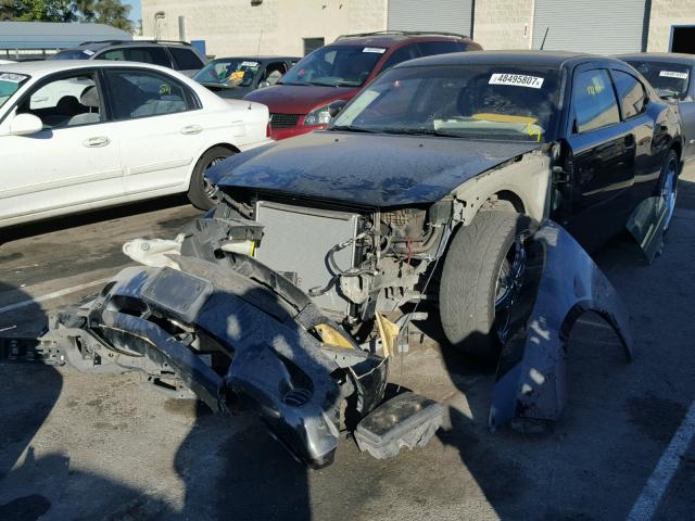 2B3KA43RX8H303741 - 2008 DODGE CHARGER BLACK photo 2