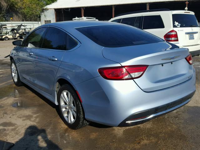 1C3CCCAB9FN641055 - 2015 CHRYSLER 200 LIMITE BLUE photo 3