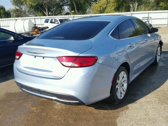 1C3CCCAB9FN641055 - 2015 CHRYSLER 200 LIMITE BLUE photo 4