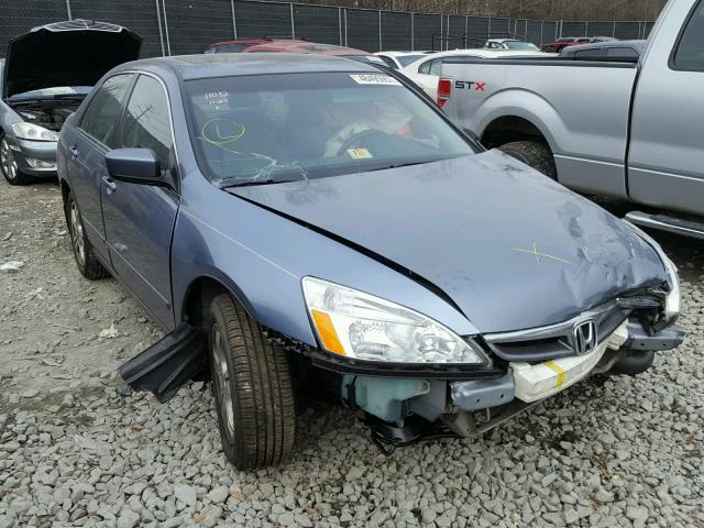 1HGCM56857A104498 - 2007 HONDA ACCORD EX BLUE photo 1