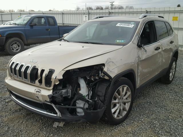 1C4PJLDS9FW566169 - 2015 JEEP CHEROKEE L TAN photo 2