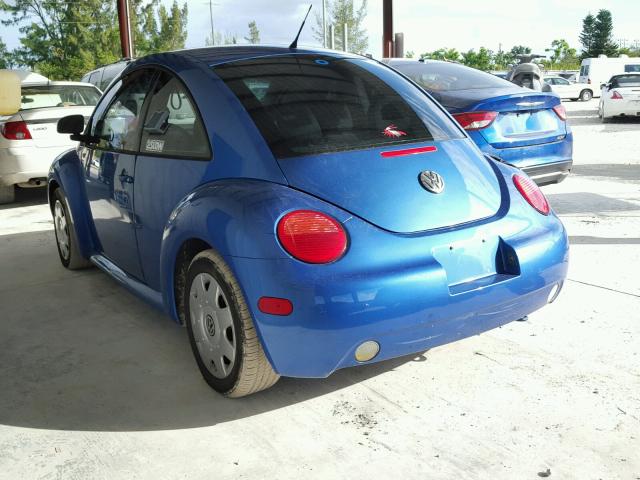 3VWBB61C7WM042604 - 1998 VOLKSWAGEN NEW BEETLE BLUE photo 3