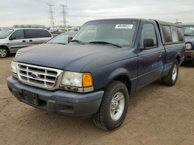 1FTYR10D52PA41395 - 2002 FORD RANGER BLUE photo 2