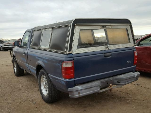 1FTYR10D52PA41395 - 2002 FORD RANGER BLUE photo 3