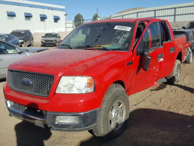 1FTPW14594KA48583 - 2004 FORD F150 SUPER RED photo 2