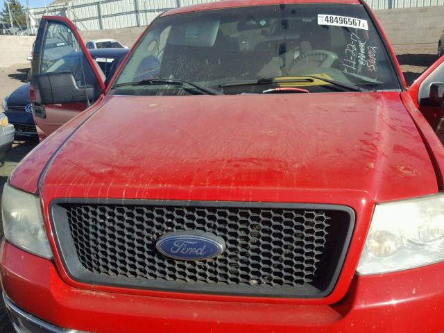 1FTPW14594KA48583 - 2004 FORD F150 SUPER RED photo 7