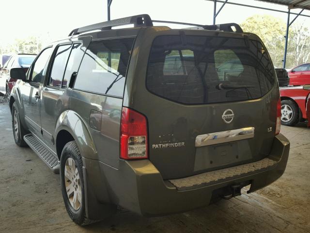 5N1AR18U55C702419 - 2005 NISSAN PATHFINDER GREEN photo 3