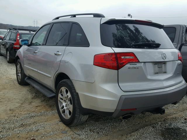 2HNYD28227H517910 - 2007 ACURA MDX SILVER photo 3