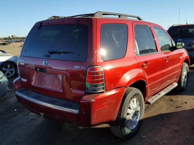 4M2CU97177KJ06765 - 2007 MERCURY MARINER PR RED photo 4