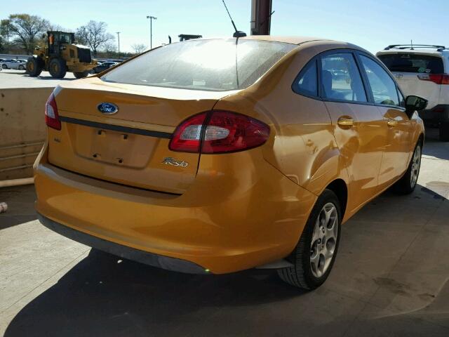 3FADP4CJ9CM196763 - 2012 FORD FIESTA SEL YELLOW photo 4