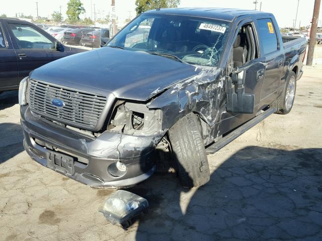 1FTPW12588KC54633 - 2008 FORD F150 SUPER GRAY photo 2