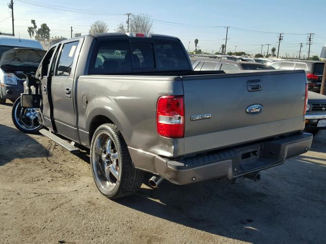 1FTPW12588KC54633 - 2008 FORD F150 SUPER GRAY photo 3