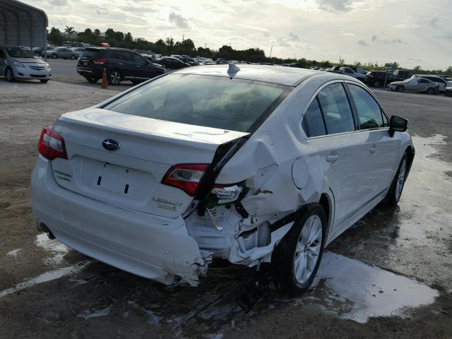 4S3BNAD64H3042289 - 2017 SUBARU LEGACY 2.5 WHITE photo 4