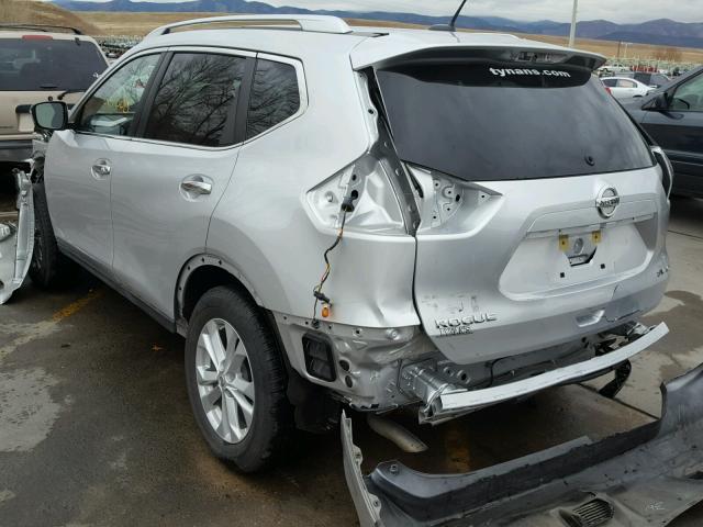 KNMAT2MV0FP569556 - 2015 NISSAN ROGUE S SILVER photo 3