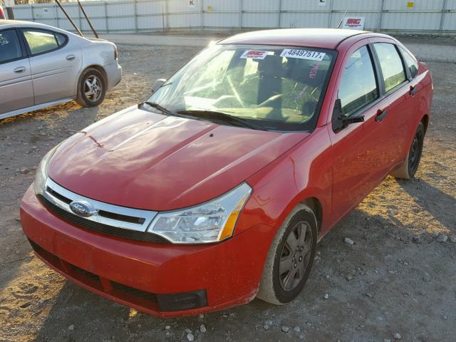 1FAHP34N38W234105 - 2008 FORD FOCUS S/SE RED photo 2