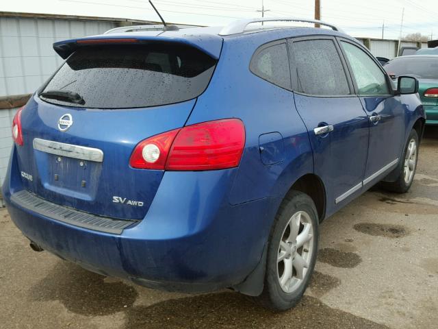 JN8AS5MVXBW261576 - 2011 NISSAN ROGUE S BLUE photo 4