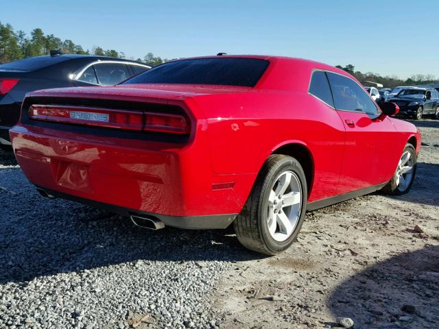 2C3CDYAG7EH274427 - 2014 DODGE CHALLENGER RED photo 4