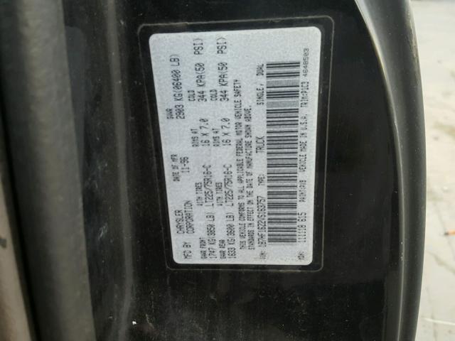 1B7HF16Z2VS163757 - 1997 DODGE RAM 1500 BLACK photo 10