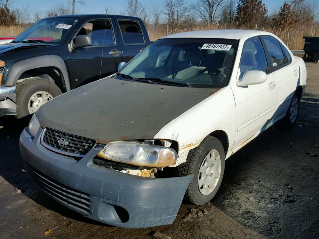 3N1CB51D32L645174 - 2002 NISSAN SENTRA XE WHITE photo 2