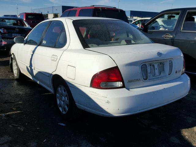 3N1CB51D32L645174 - 2002 NISSAN SENTRA XE WHITE photo 3