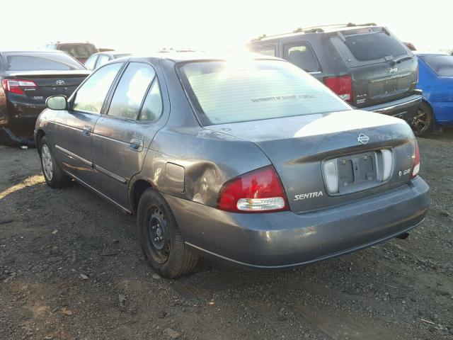 3N1CB51D51L422357 - 2001 NISSAN SENTRA XE GRAY photo 3