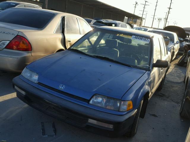 JHMED3544MS038976 - 1991 HONDA CIVIC DX BLUE photo 2