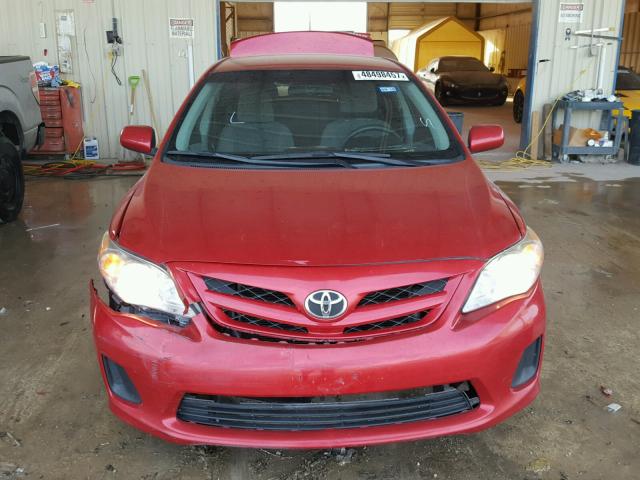 2T1BU4EE9BC656988 - 2011 TOYOTA COROLLA BA RED photo 9