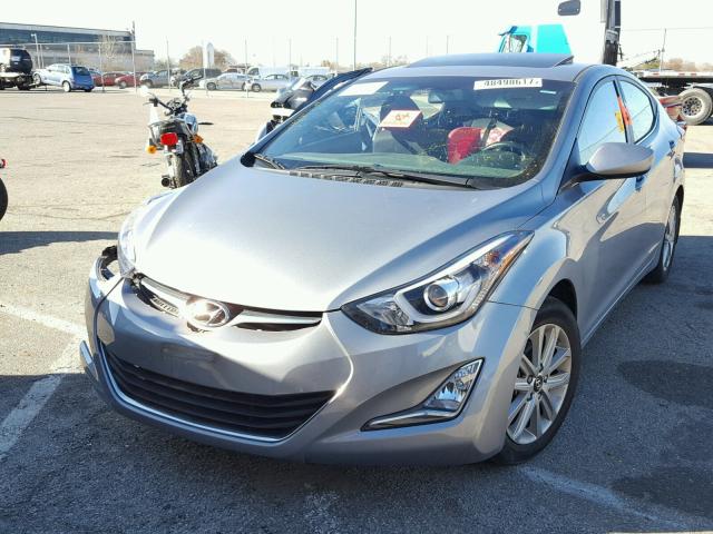 KMHDH4AE5FU415906 - 2015 HYUNDAI ELANTRA SE GRAY photo 2