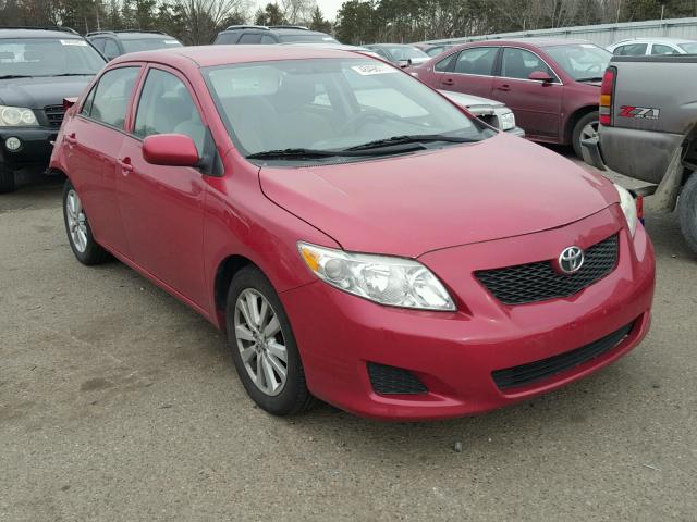 2T1BU4EE7AC274988 - 2010 TOYOTA COROLLA BA RED photo 1