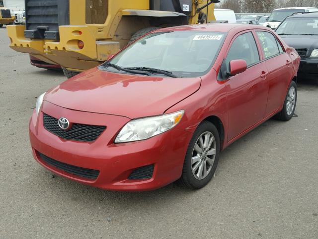 2T1BU4EE7AC274988 - 2010 TOYOTA COROLLA BA RED photo 2