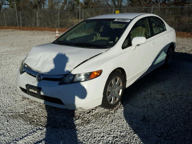 1HGFA16557L050712 - 2007 HONDA CIVIC LX WHITE photo 2